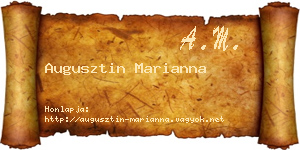 Augusztin Marianna névjegykártya