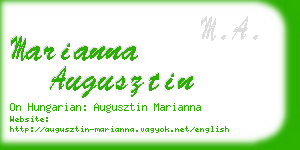 marianna augusztin business card